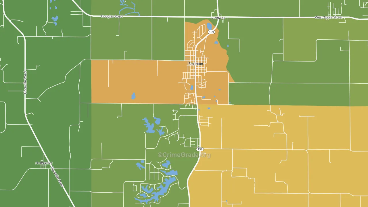 62285, IL Map of Theft Rates