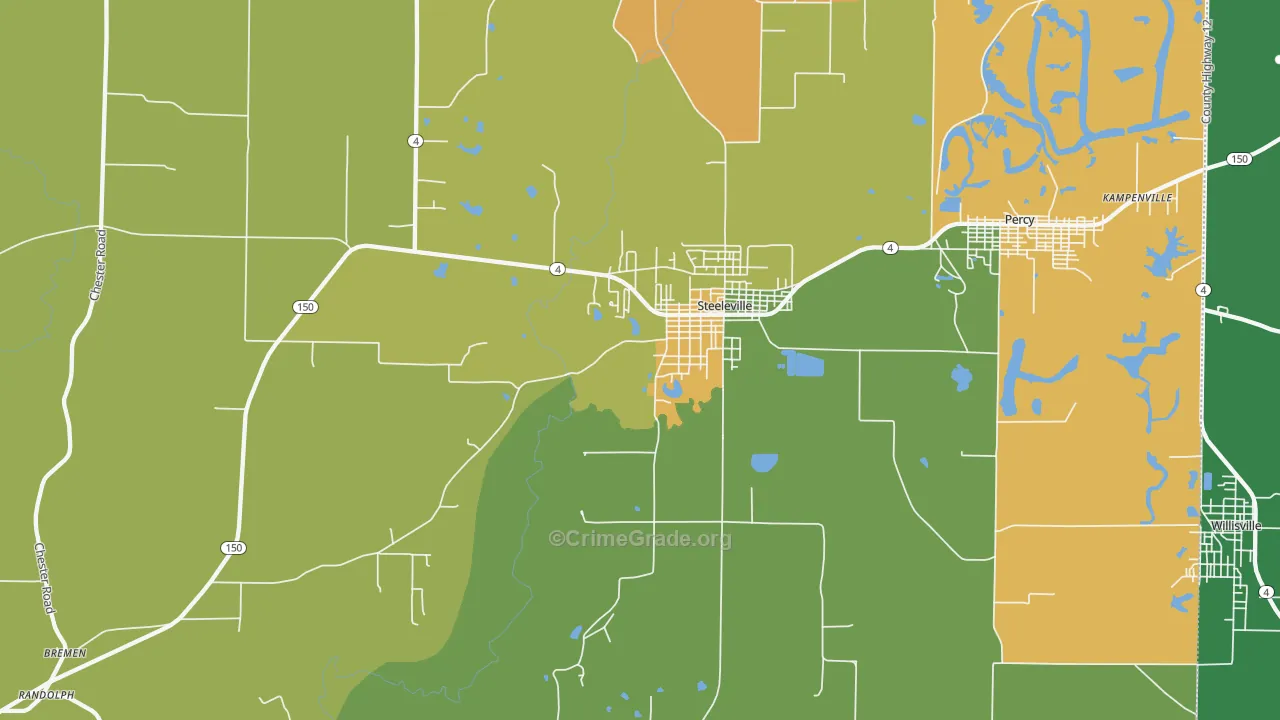 62288, IL Map of Theft Rates