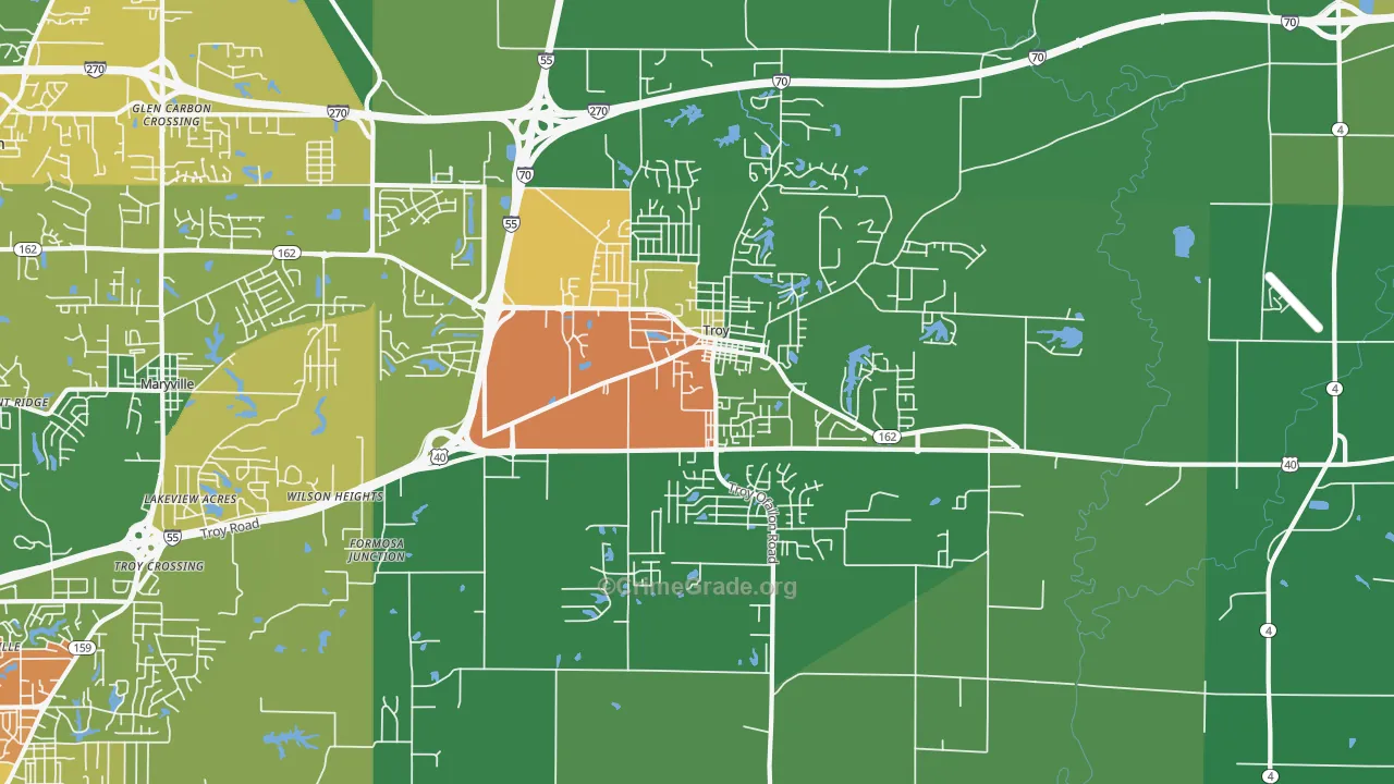 62294, IL Map of Theft Rates