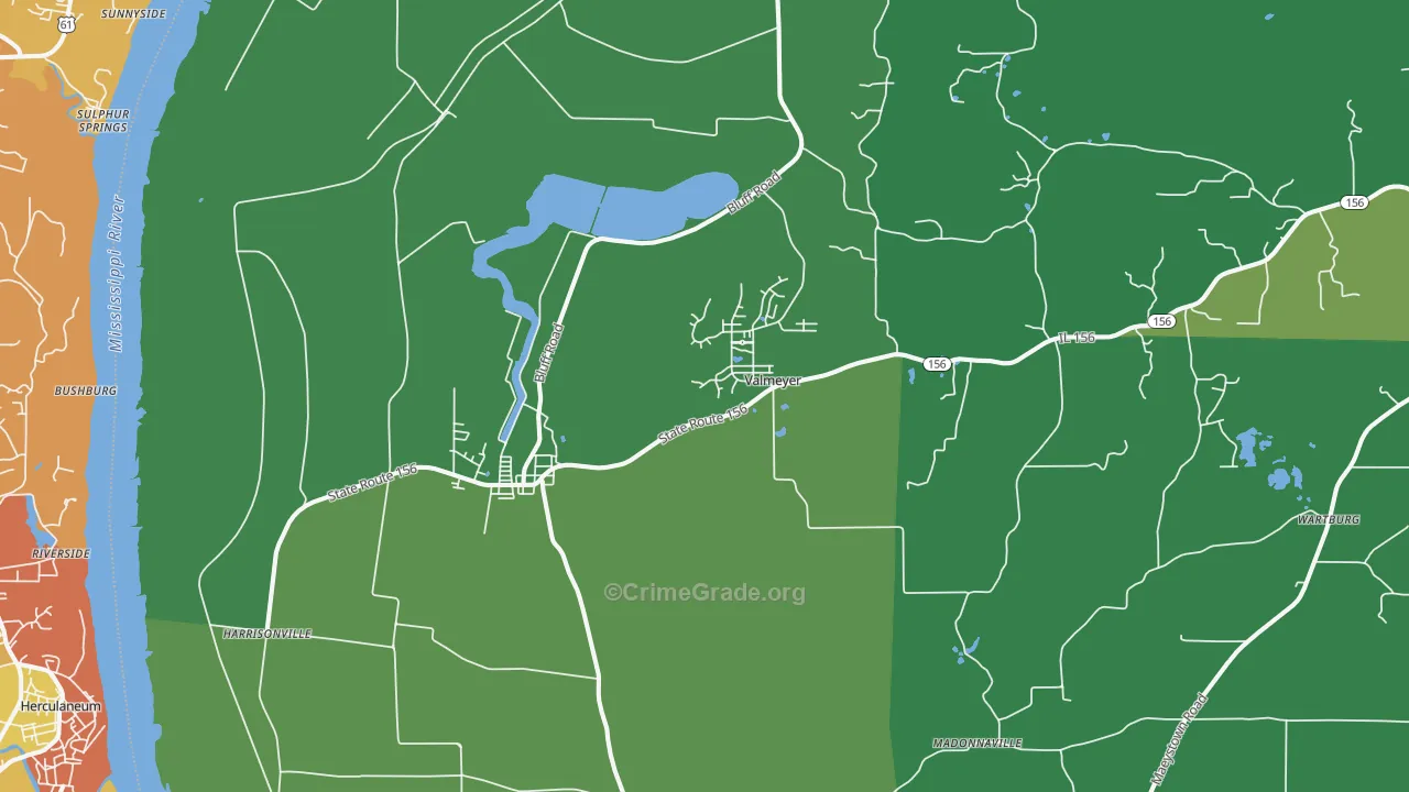 62295, IL Map of Theft Rates