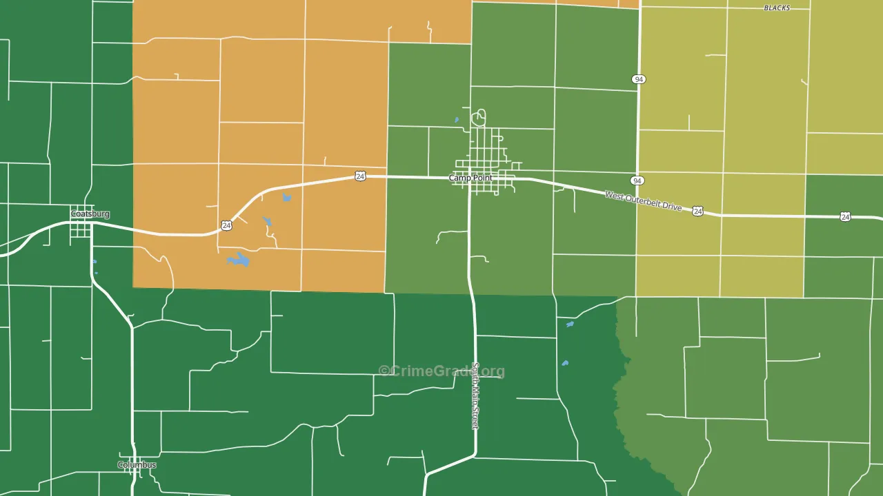 62320, IL Map of Theft Rates