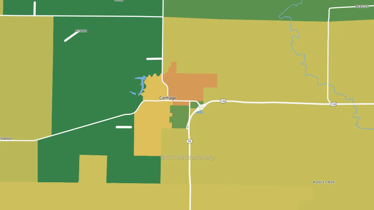 62321, IL Map of Theft Rates