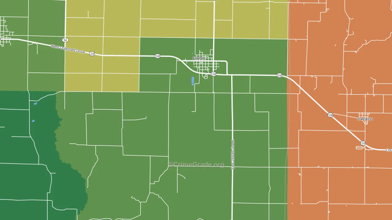 62324, IL Map of Theft Rates