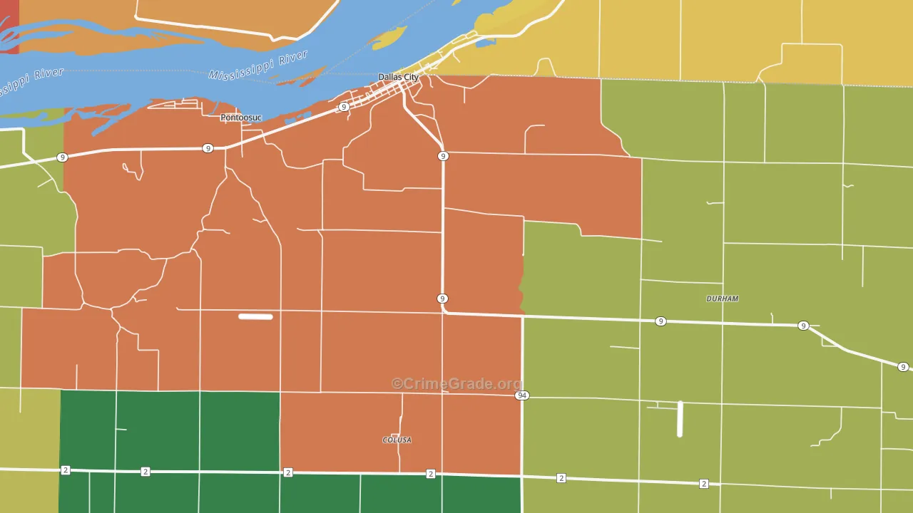 62330, IL Map of Theft Rates