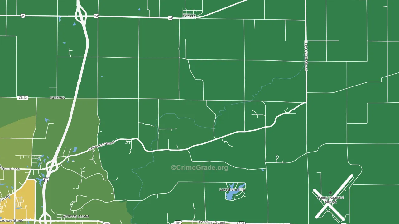 62338, IL Map of Theft Rates