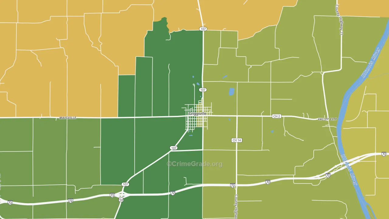 62340, IL Map of Theft Rates