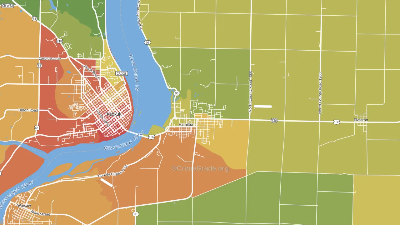 62341, IL Map of Theft Rates