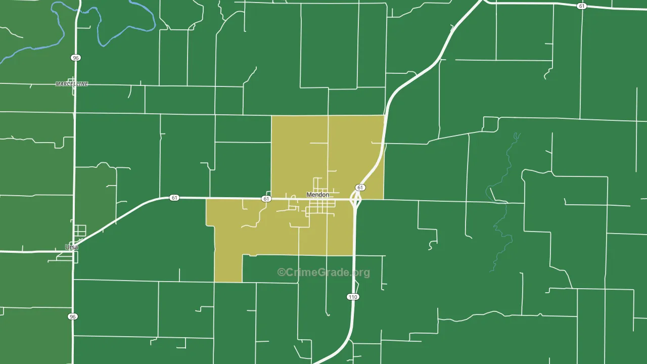 62351, IL Map of Theft Rates