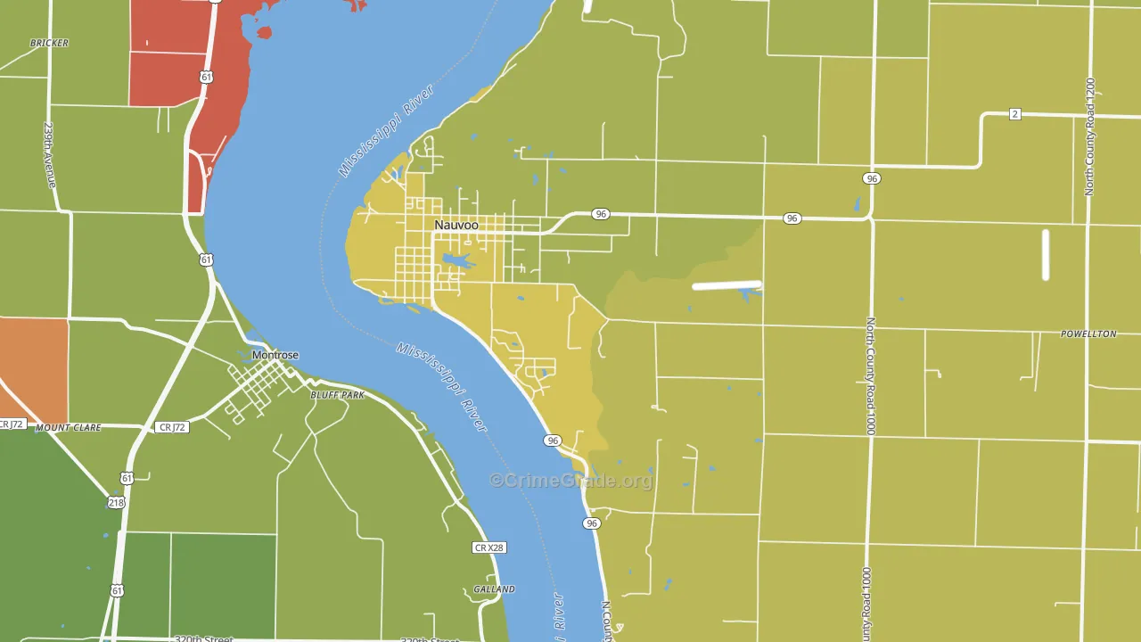 62354, IL Map of Theft Rates