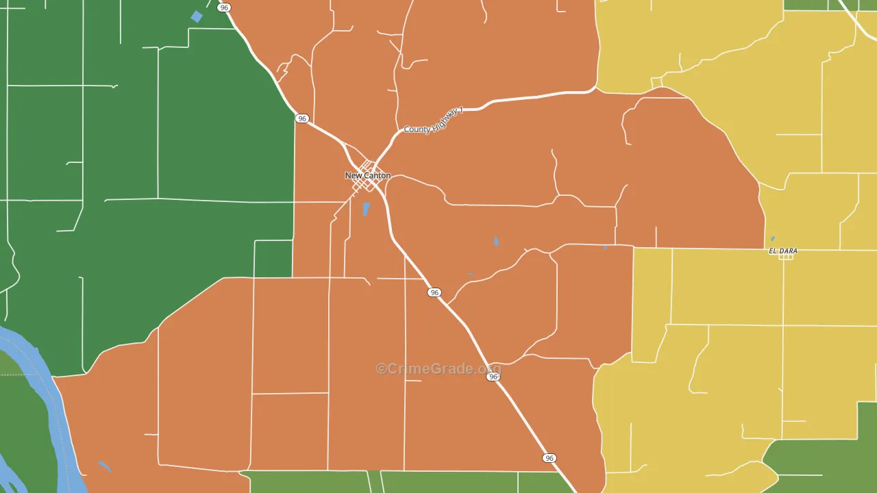 62356, IL Map of Theft Rates