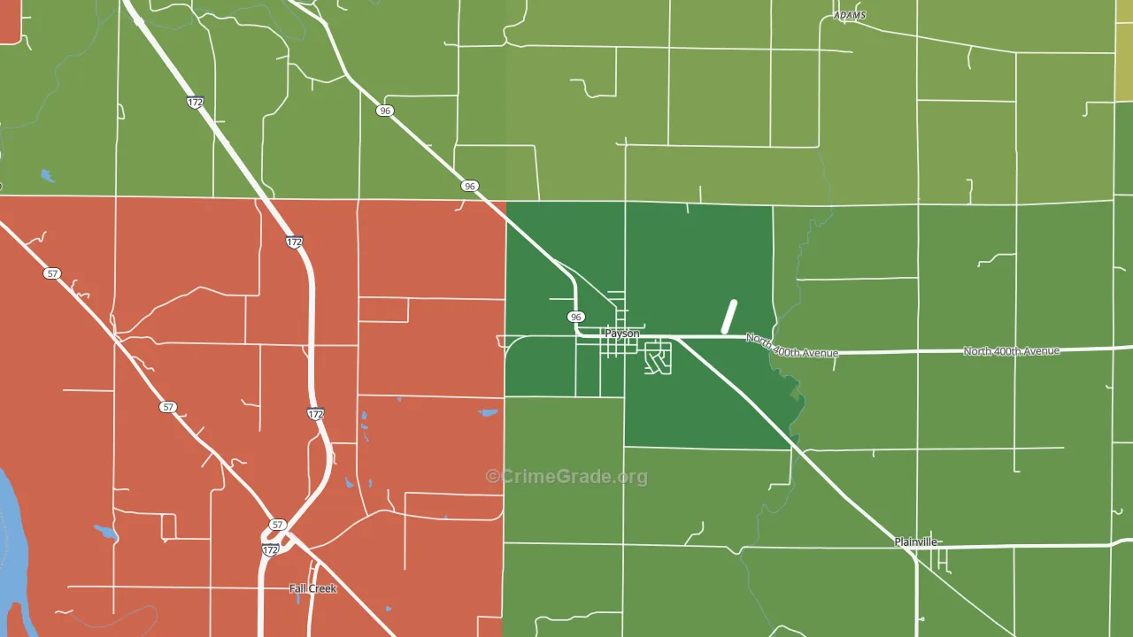 62360, IL Map of Theft Rates