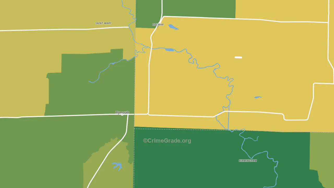 62367, IL Map of Theft Rates
