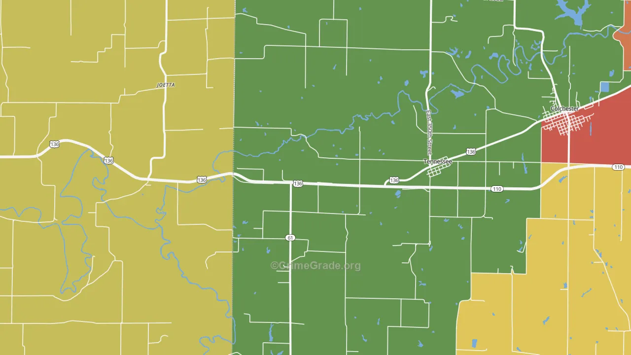 62374, IL Map of Theft Rates