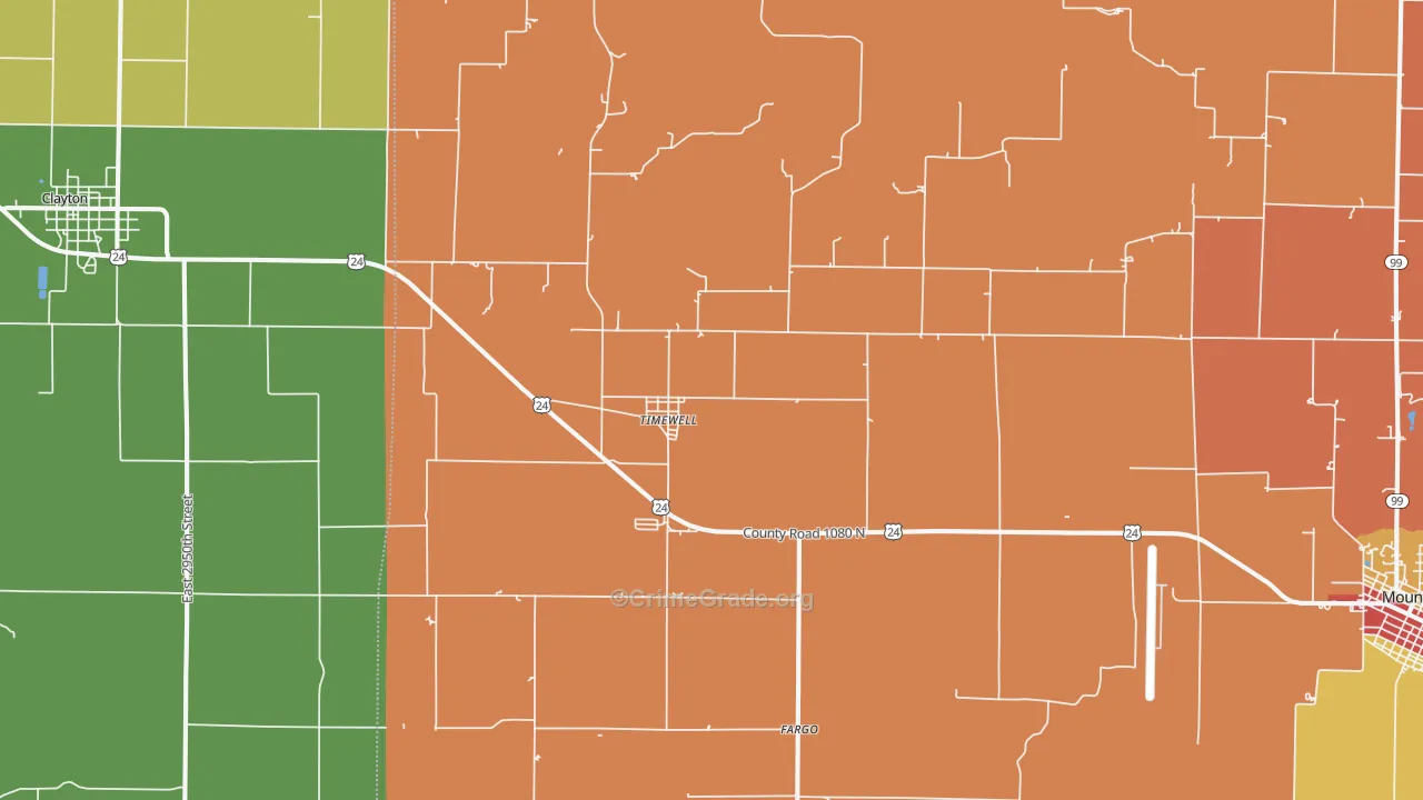 62375, IL Map of Theft Rates