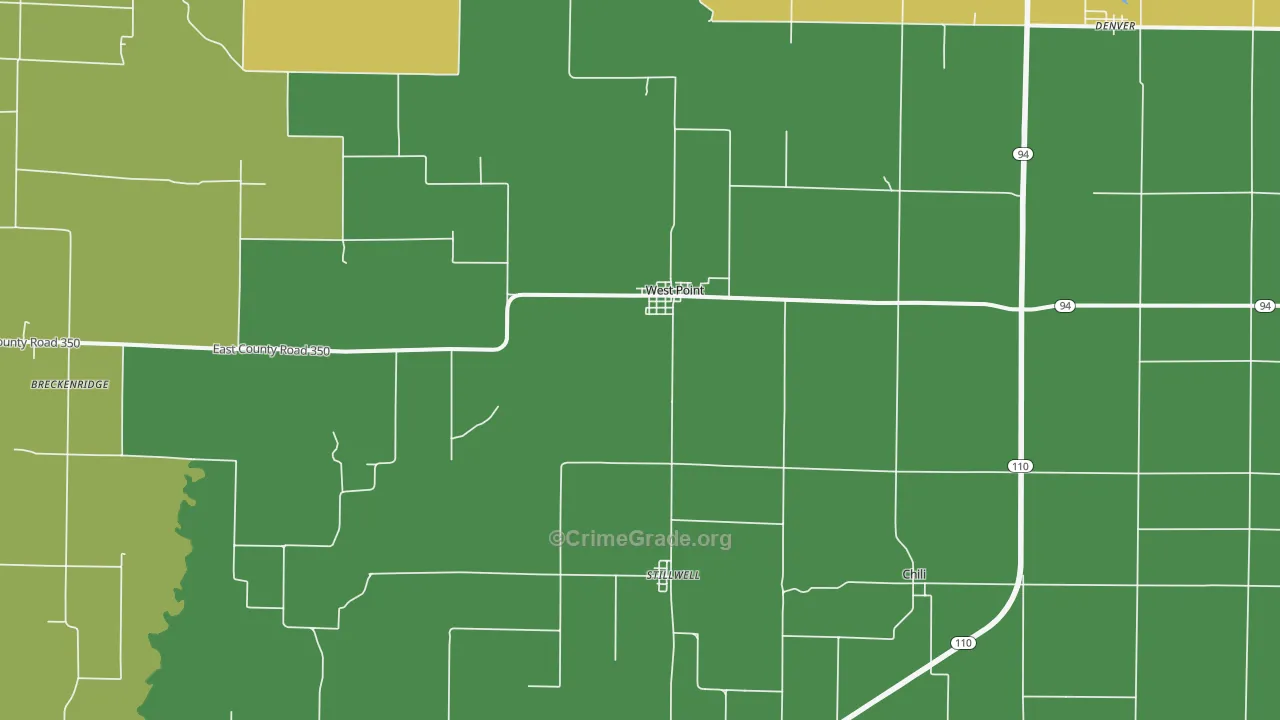 62380, IL Map of Theft Rates