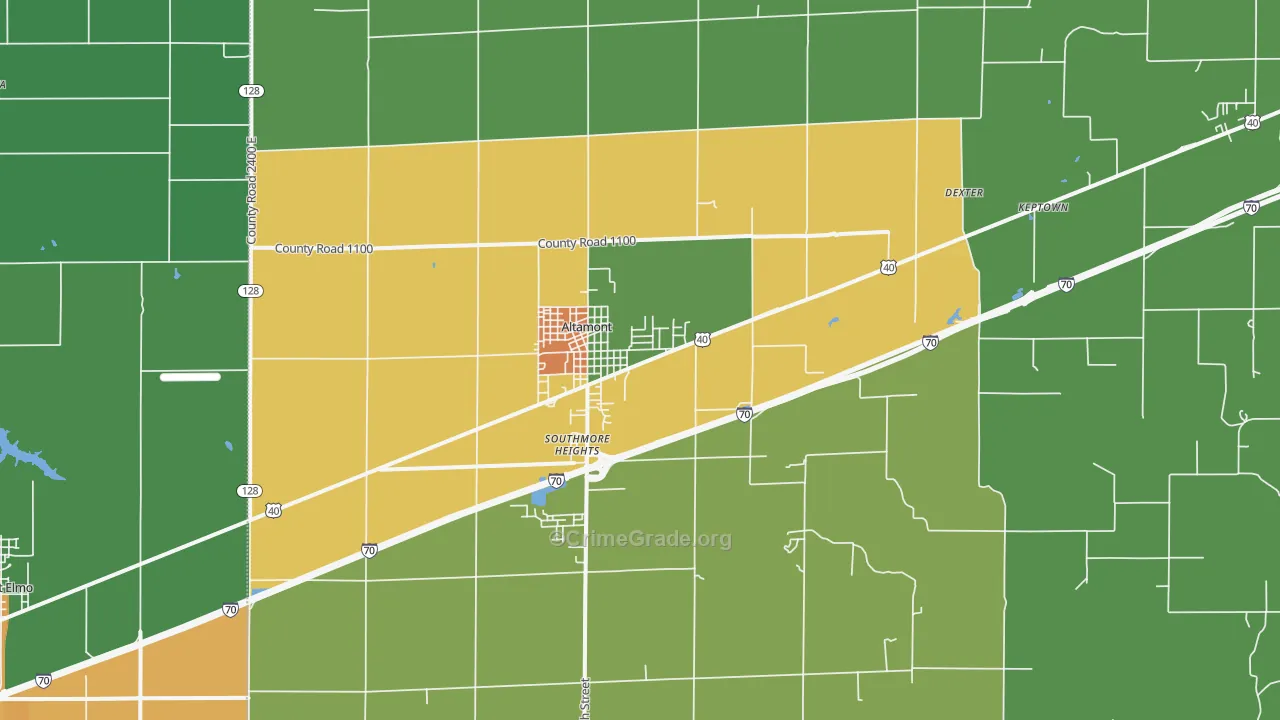 62411, IL Map of Theft Rates