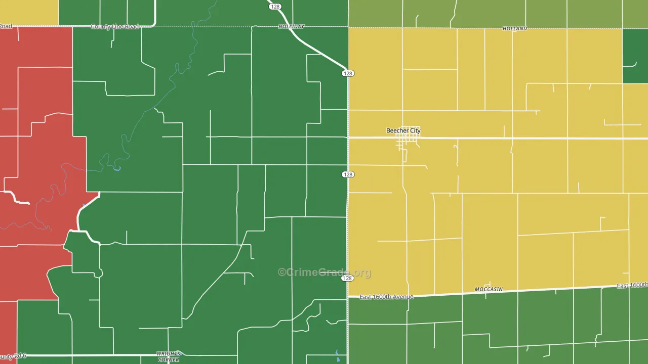 62414, IL Map of Theft Rates