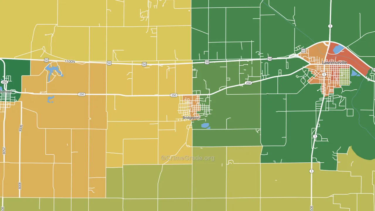 62417, IL Map of Theft Rates