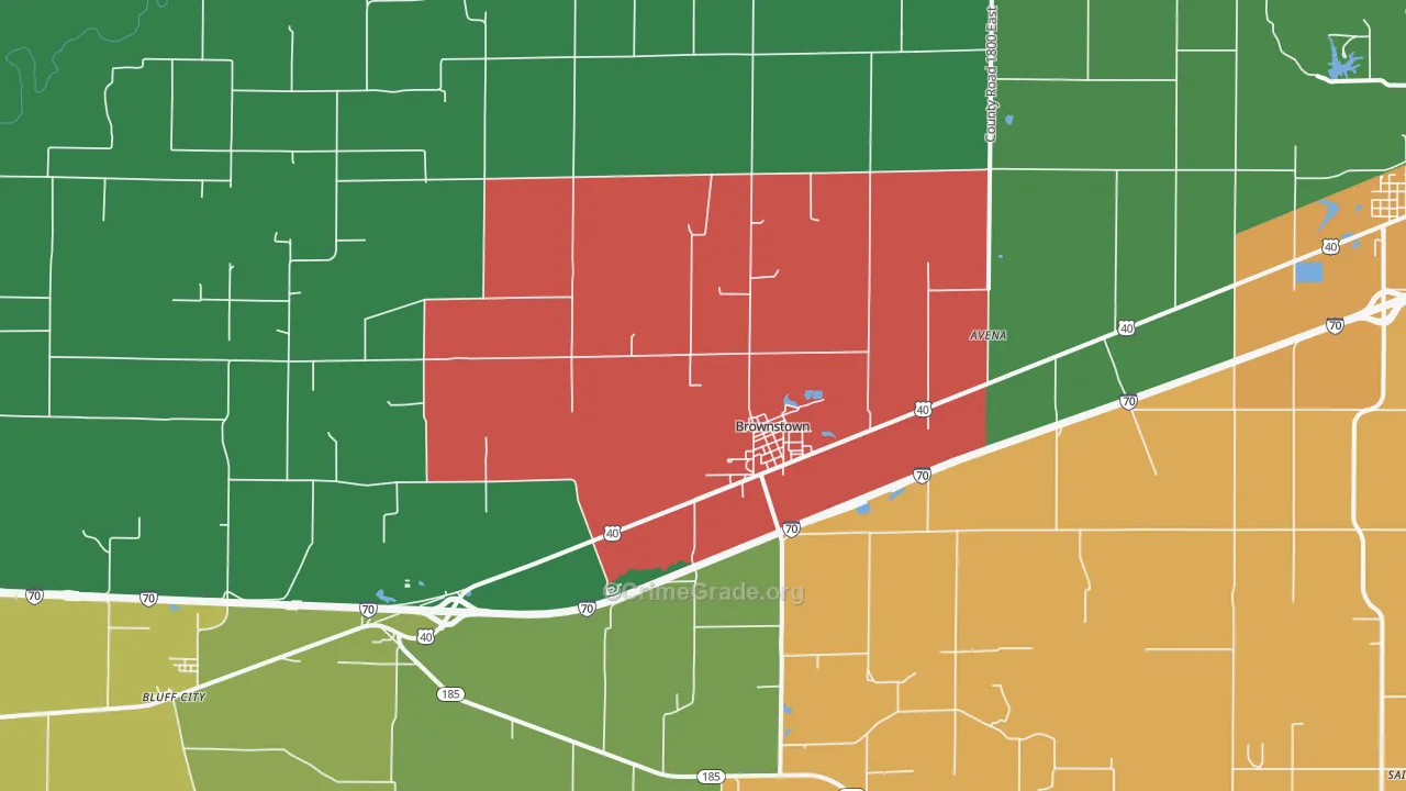 62418, IL Map of Theft Rates