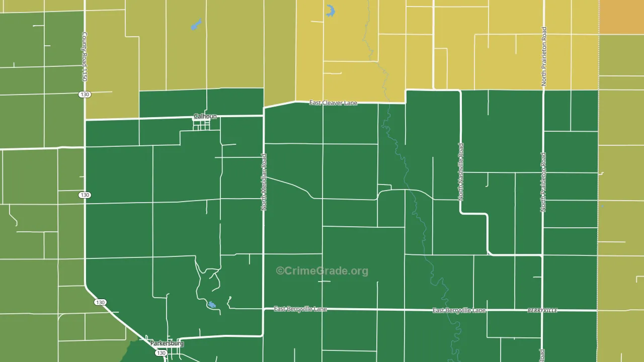 62419, IL Map of Theft Rates