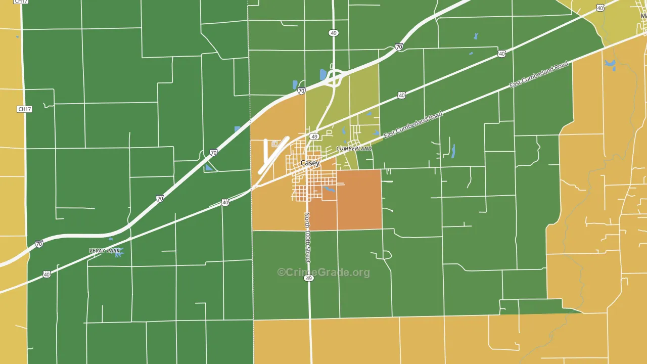 62420, IL Map of Theft Rates