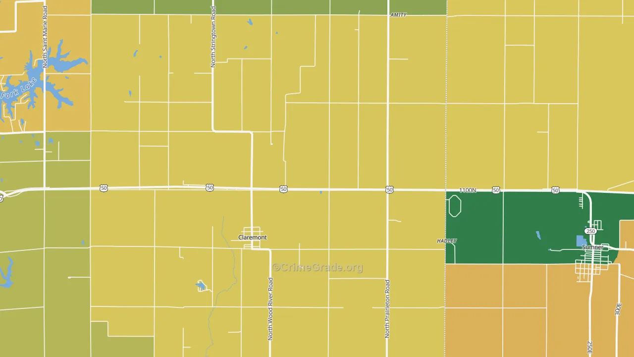 62421, IL Map of Theft Rates