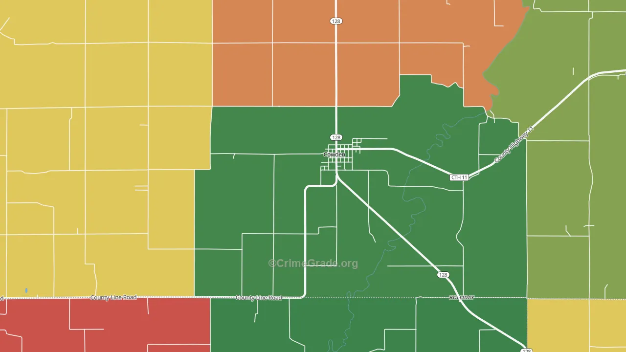 62422, IL Map of Theft Rates