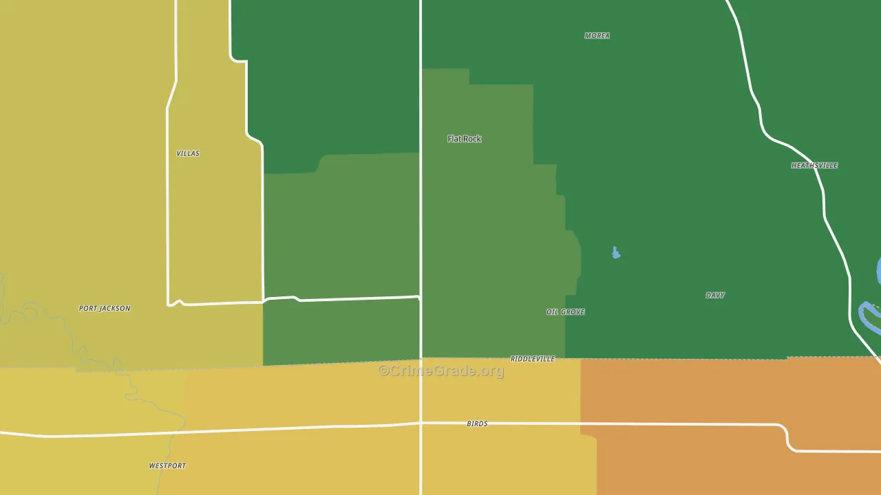 62427, IL Map of Theft Rates