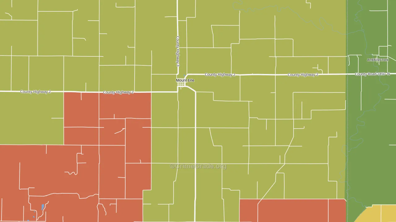62446, IL Map of Theft Rates
