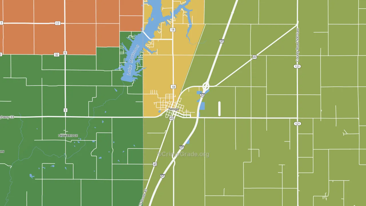62447, IL Map of Theft Rates