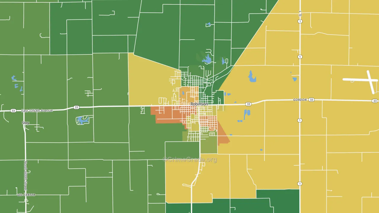 62454, IL Map of Theft Rates