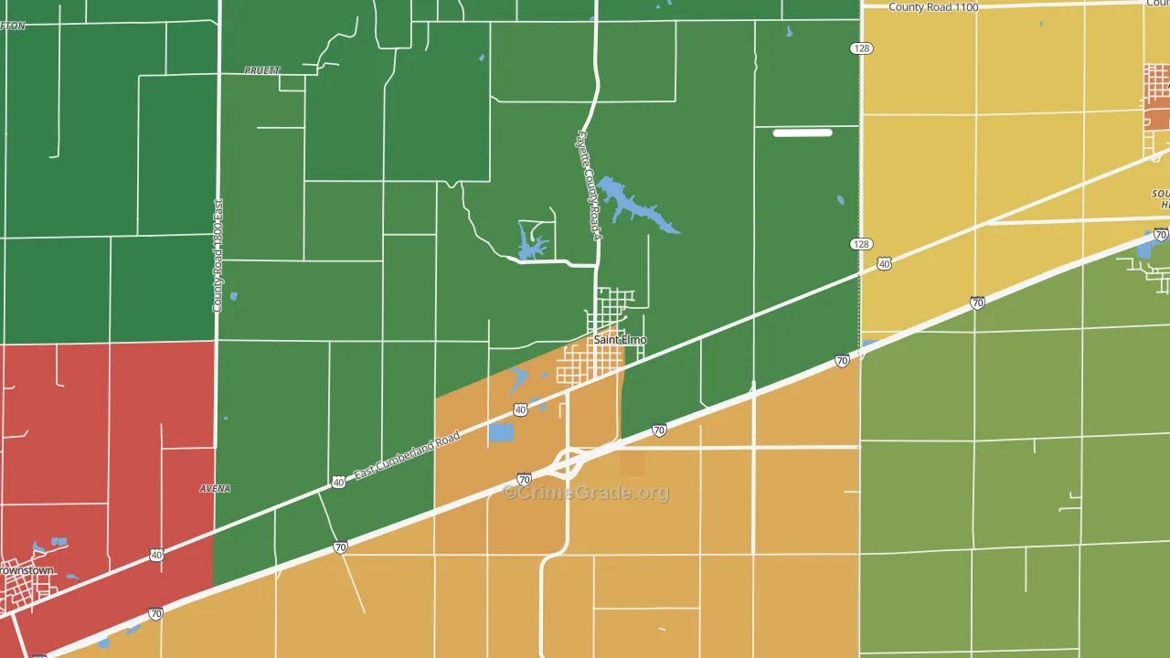 62458, IL Map of Theft Rates
