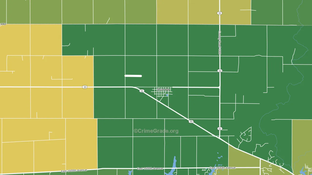 62461, IL Map of Theft Rates