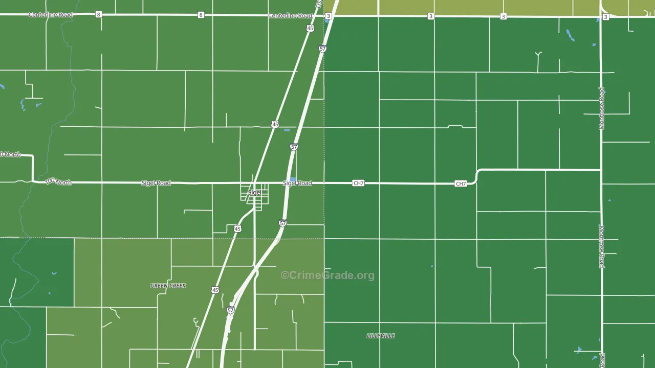 62462, IL Map of Theft Rates