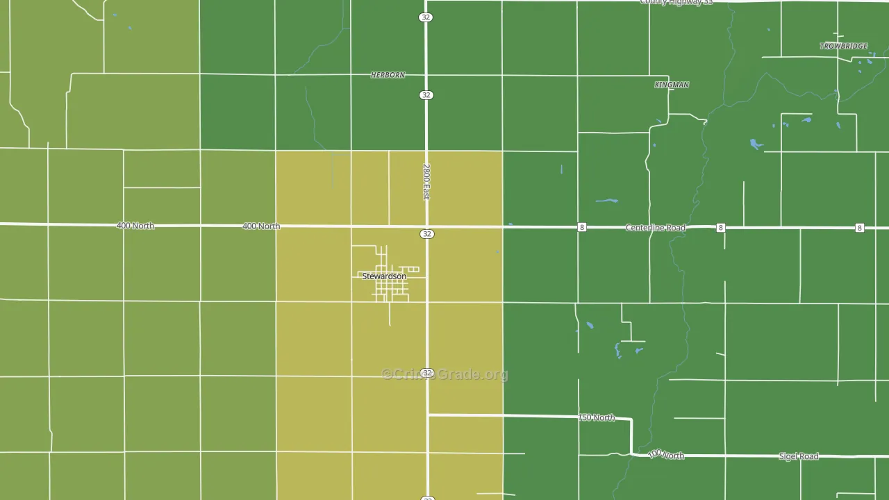62463, IL Map of Theft Rates