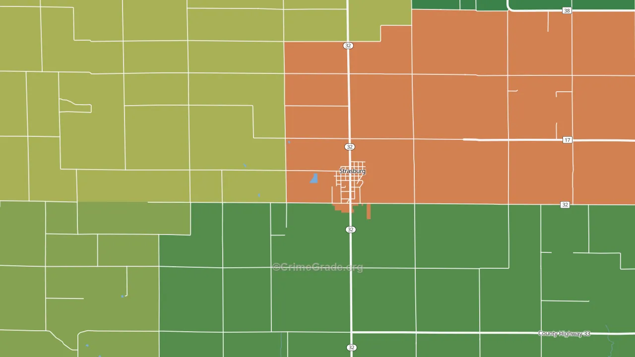 62465, IL Map of Theft Rates