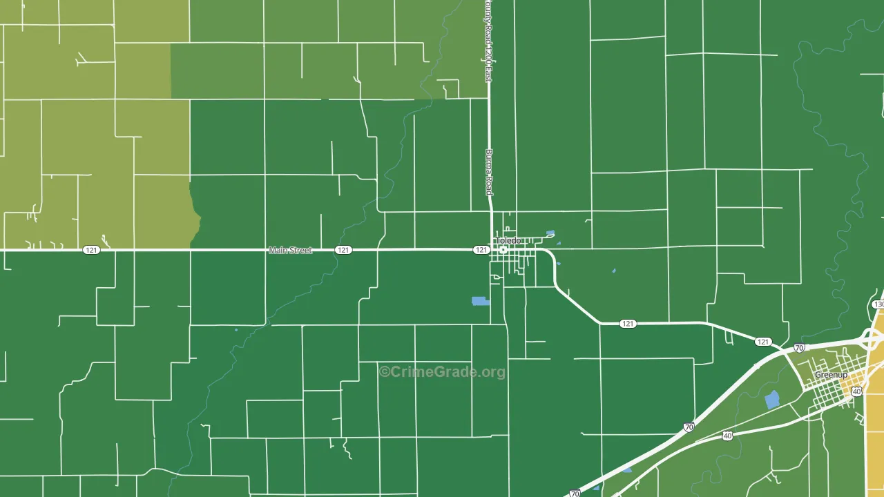 62468, IL Map of Theft Rates
