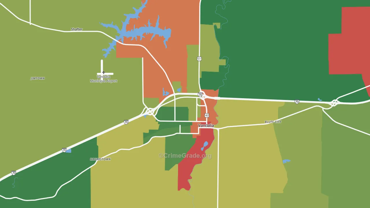 62471, IL Map of Theft Rates