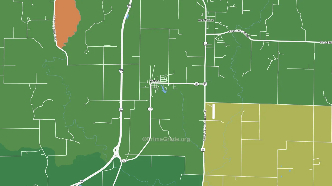62473, IL Map of Theft Rates