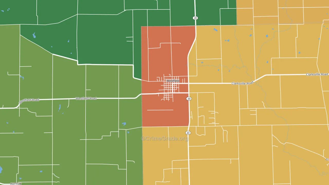 62474, IL Map of Theft Rates