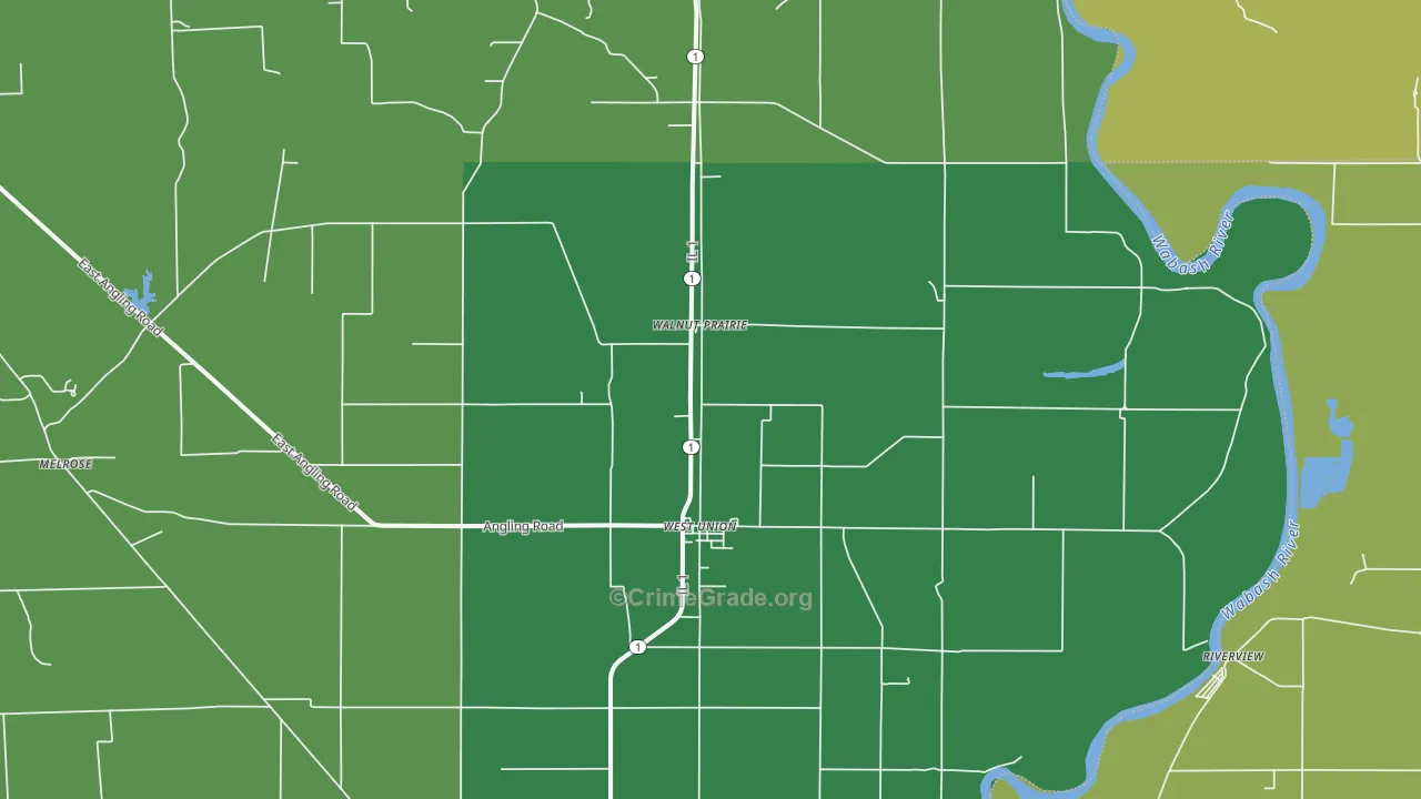 62477, IL Map of Theft Rates