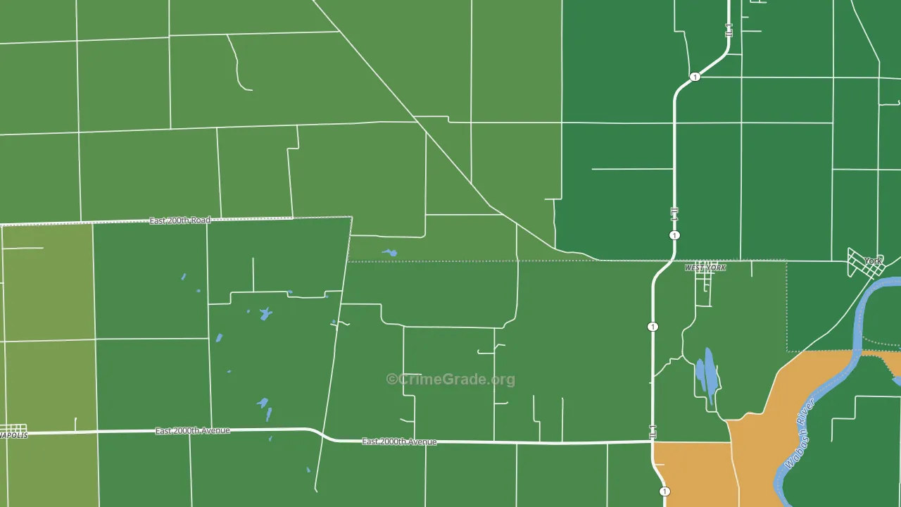 62478, IL Map of Theft Rates