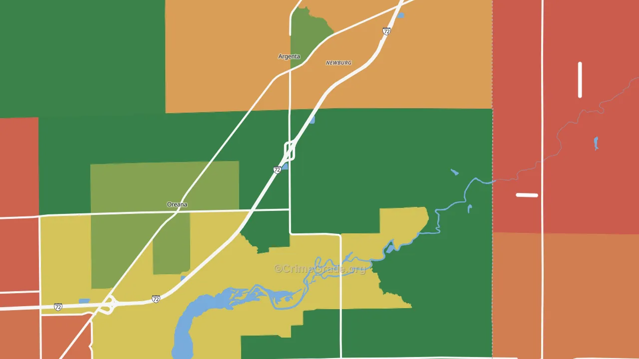 62501, IL Map of Theft Rates