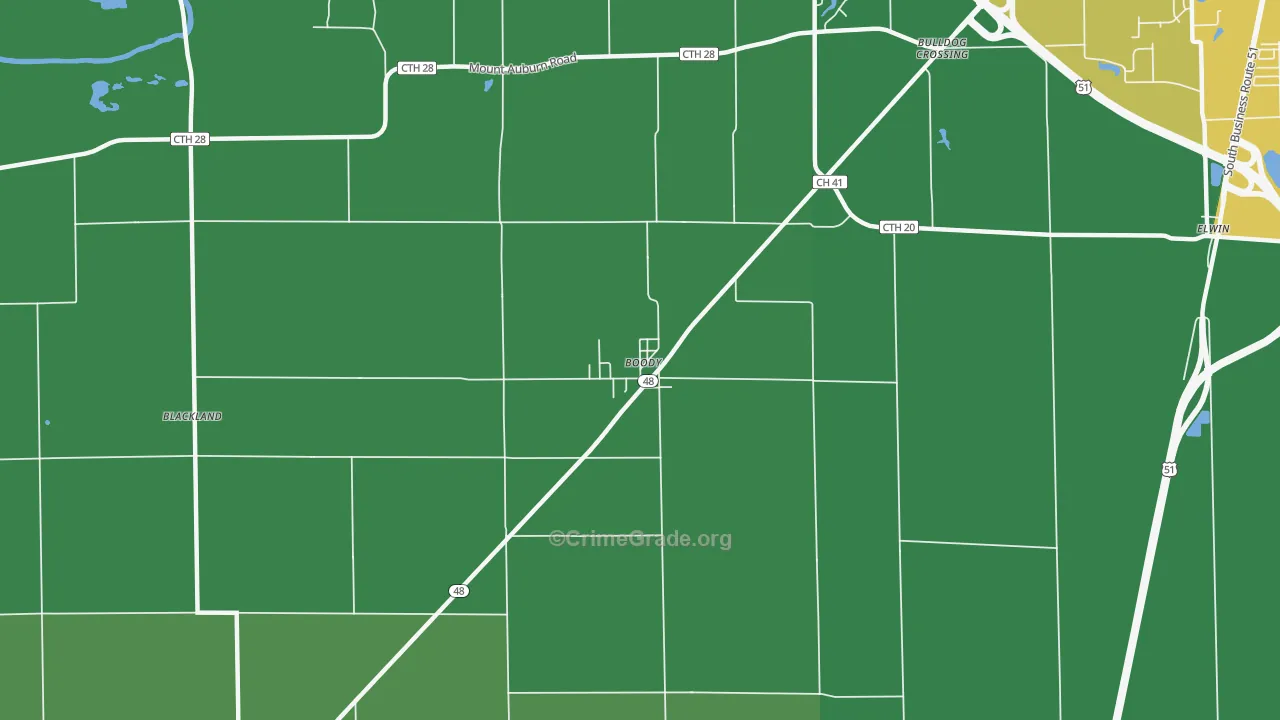 62514, IL Map of Theft Rates
