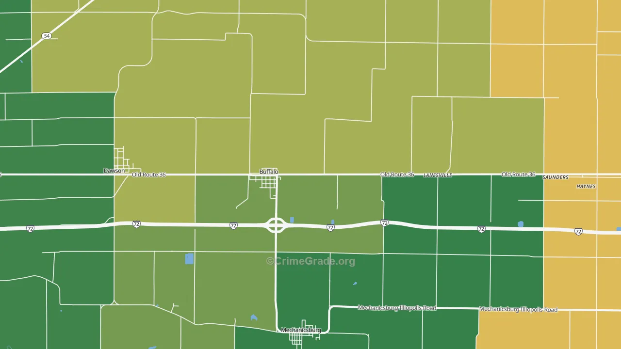 62515, IL Map of Theft Rates