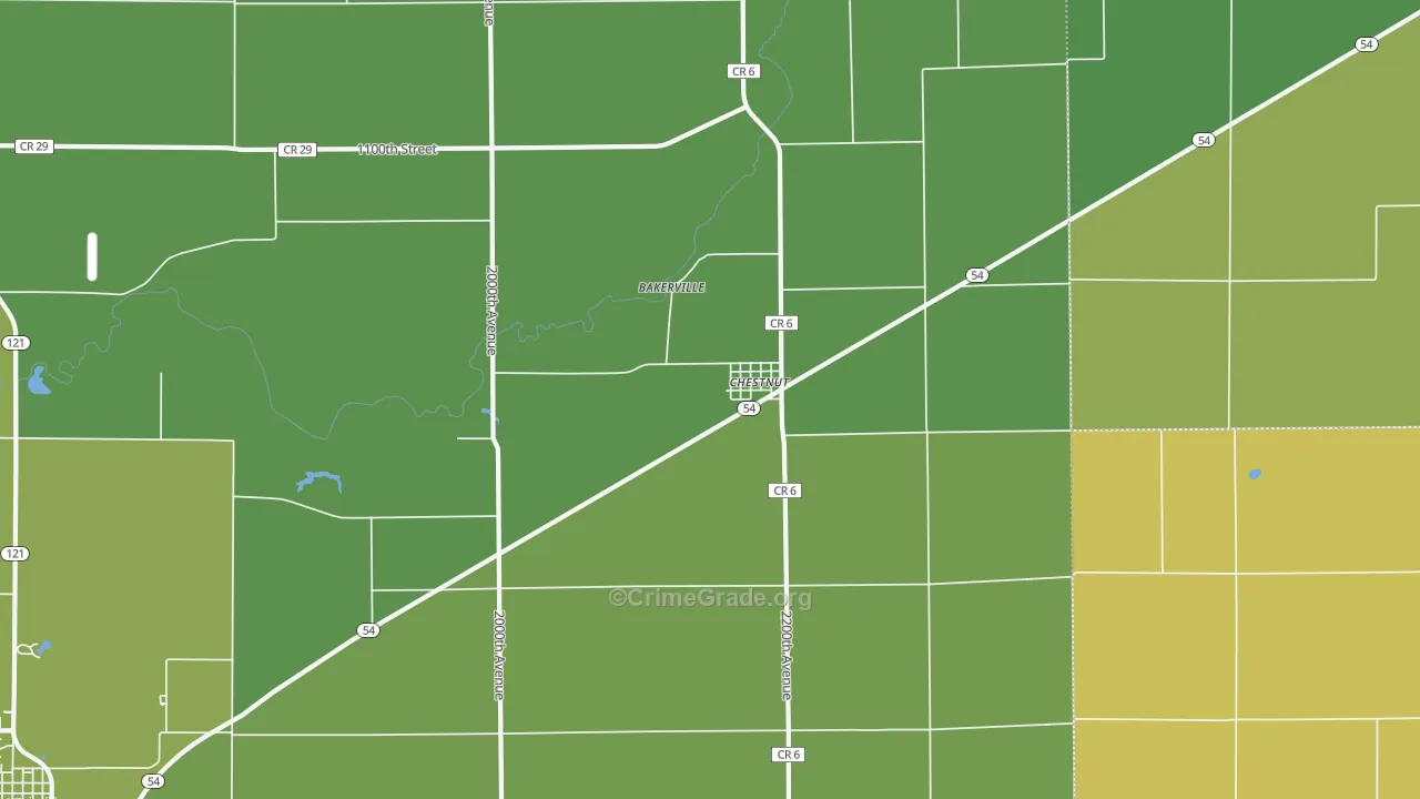 62518, IL Map of Theft Rates
