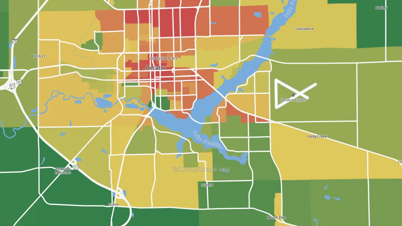62521, IL Map of Theft Rates