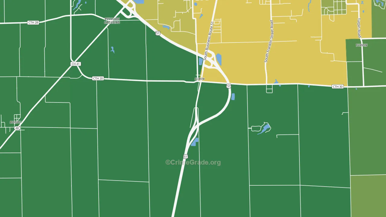 62532, IL Map of Theft Rates