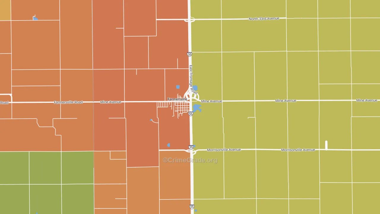 62533, IL Map of Theft Rates