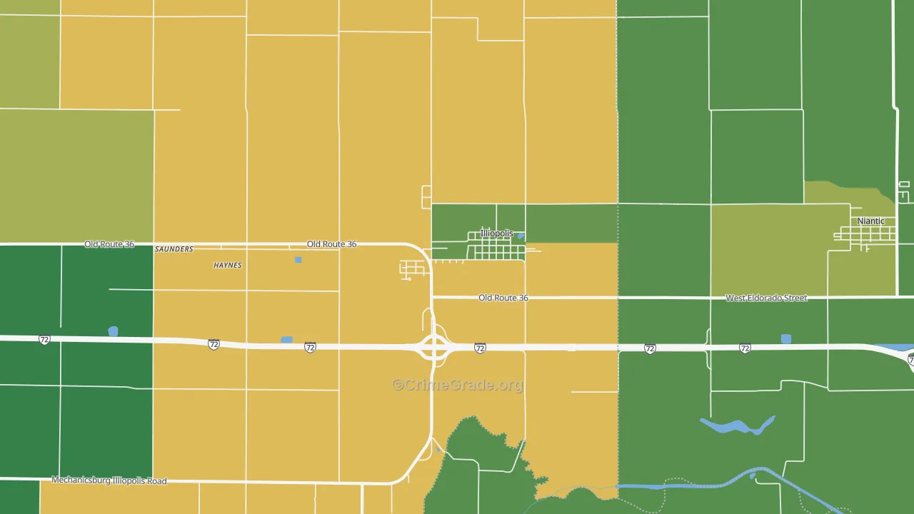 62539, IL Map of Theft Rates